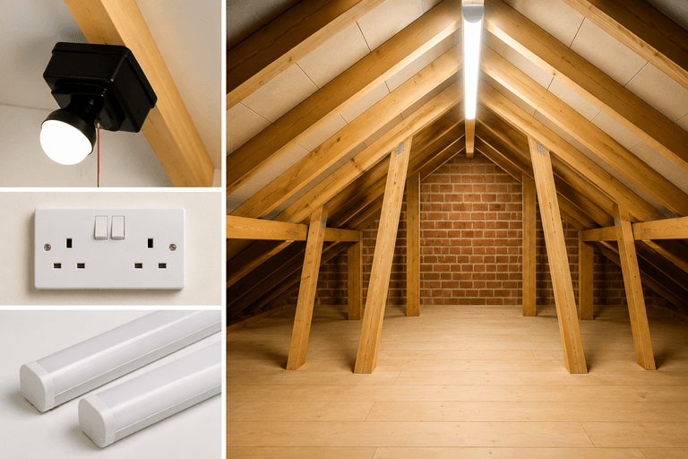 finished loft boarding and attic storage space