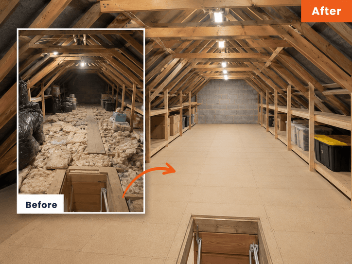 loft boarding Belfast with raised loft flooring and attic storage