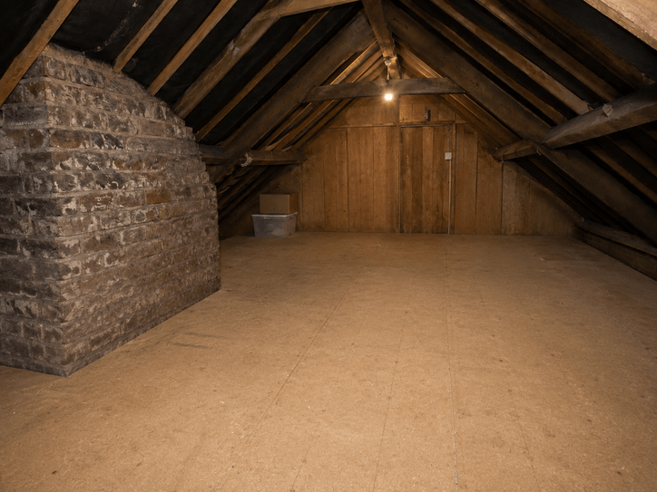 After loft clearance in Belfast with tidy raised storage boarding