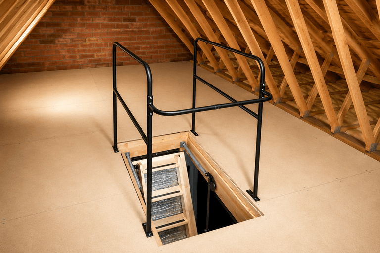 loft flooring with improved attic access